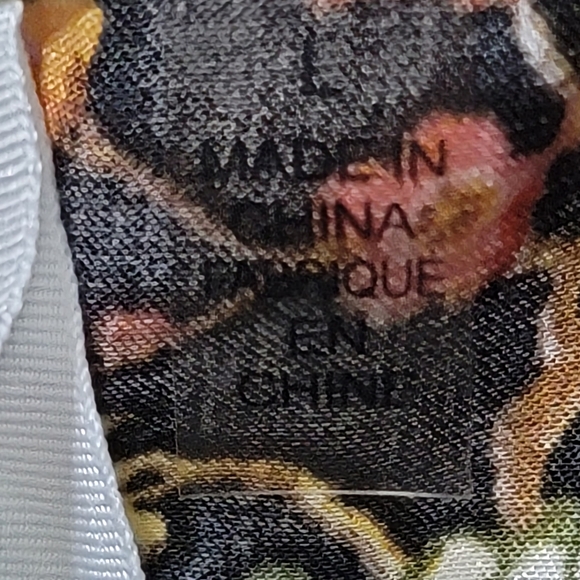 NY Collection Women's Floral Long Sleeve Ruffled Blouse Size L - Picture 12 of 12